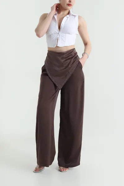 kahverengi-tasli-saten-kadin-pantolon-453920