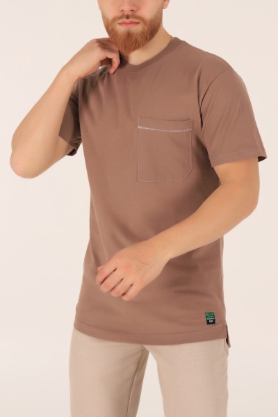 kahverengi-tek-cep-oversize-erkek-tisort-163381