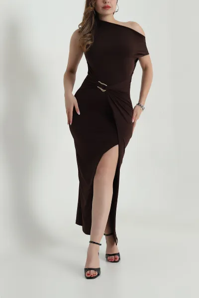 kahverengi-tokali-sandy-kadin-elbise-477683
