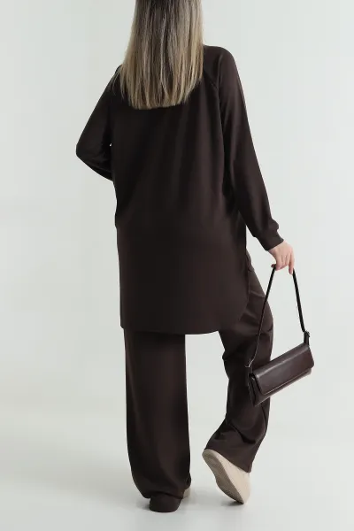 Kahverengi Tunik Pantolon Oysho Kadın İkili Takım 487336