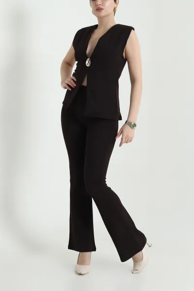 kahverengi-yelek-pantolon-crep-kadin-ikili-takim-441110
