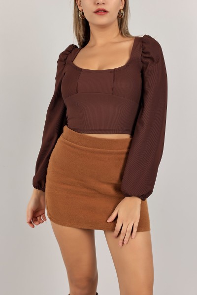 Kahverengi Yeni Sezon Bluz 143813