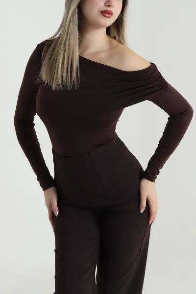 Kahverengi Yeni Sezon Buzzy Kadın Bluz 490998
