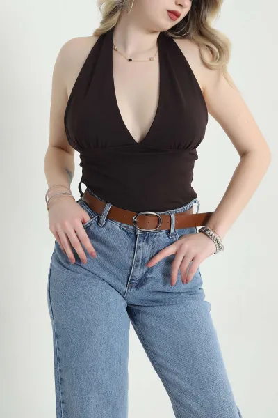 Kahverengi Yeni Sezon Kadın Bluz 456206