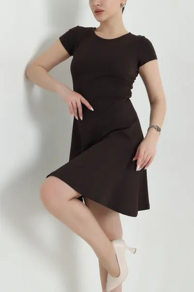 Kahverengi Yeni Sezon Kadın Elbise 447752
