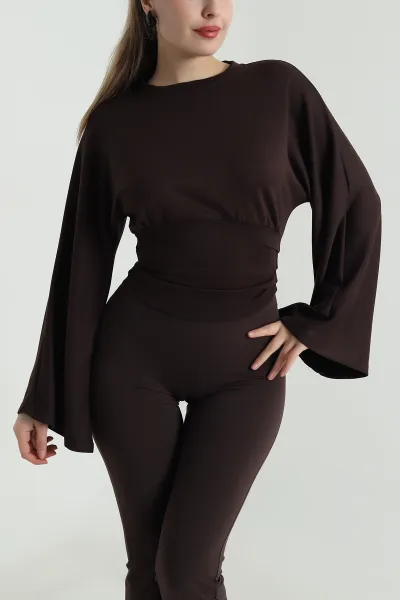 Kahverengi Yeni Sezon Modal Kadın Bluz 496145