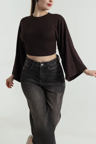 Kahverengi Yeni Sezon Modal Kadın Bluz 496151