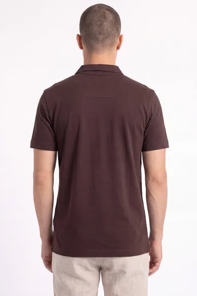 Kahverengi Yeni Sezon Polo Yaka Erkek Tişört 471785