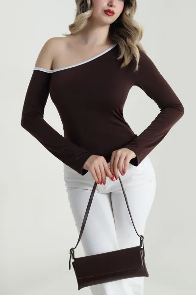 Kahverengi Yeni Sezon Sandy Kadın Bluz 484896