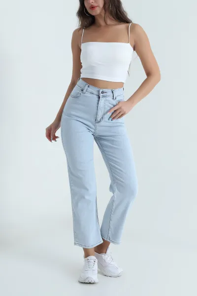 Kar Yıkama Cepli Likralı Boyfit Kadın Kot Pantolon 482572
