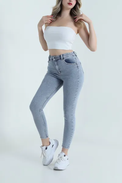 Kar Yıkama Yüksek Bel Likralı Kadon Kot Pantolon 483382