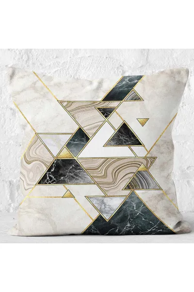 43x43 Dijital Baskılı Fermuarlı Modern Kırlent Kılıfı 308783
