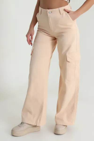 Kargo Cepli Kadın Kot Pantolon 484498