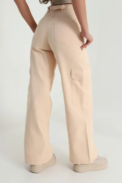 Kargo Cepli Kadın Kot Pantolon 484498