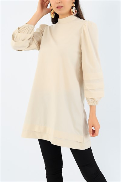 Kat Detay Bej Tunik 36718