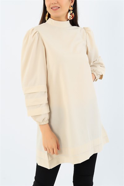 Kat Detay Bej Tunik 36718