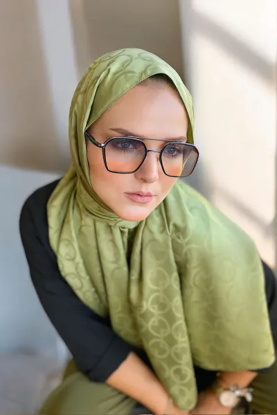 180x70 Jakar İpeksi Karo Desen Şal 290792