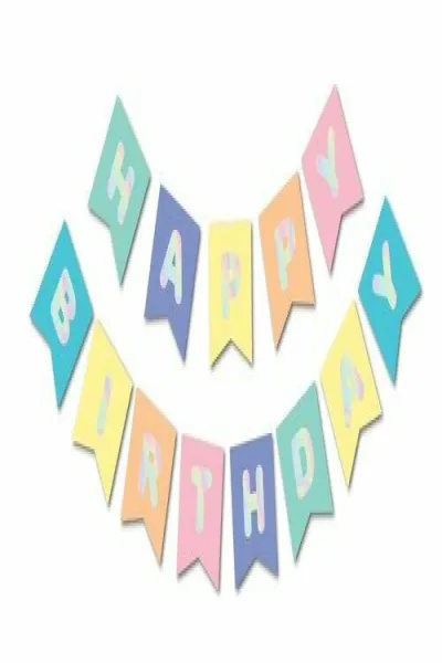 Macaron Happy Birthday Yaldızlı Banner 303453