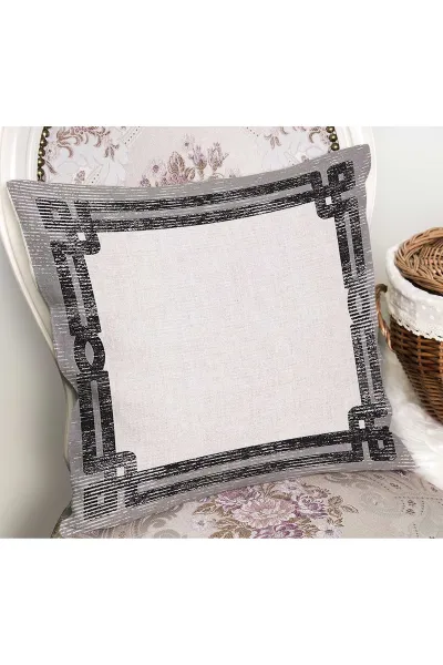 43x43 Dijital Baskılı Fermuarlı Modern Kırlent Kılıfı 308780