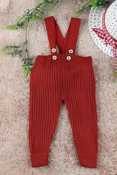 Kiremit (0-24 Ay) Fitilli Duble Paça Askılı Erkek Bebe Alt 197684