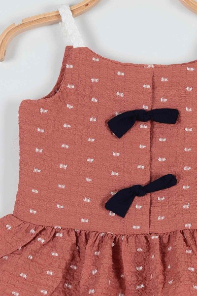 Kiremit (06-24 Ay) Fiyonk Askılı Taytlı Kız Bebe Takım 187427
