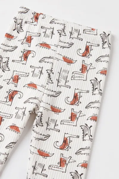 Kiremit (1-3 Yaş) Balık Desenli Raporlu Çocuk Pijama Takım  484705