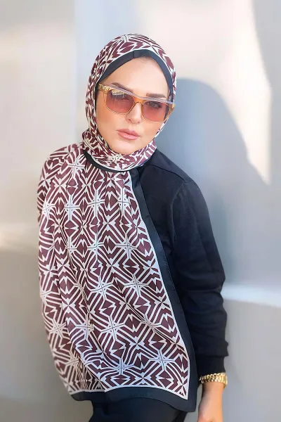 Kiremit 180X70 cm Dijital Baskı Baryy Desenli Pamuk Şal 331647