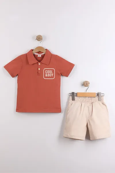 kiremit-2-10-yas-polo-yaka-cool-boy-baskili-tisortlu-gabardin-sortlu-erkek-cocuk-yazlik-2li-takim-454612
