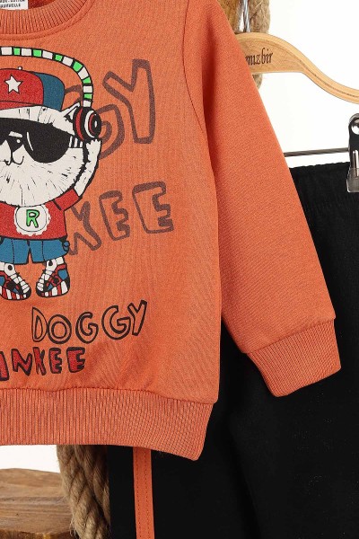 Kiremit (2-5 Yaş) Doggy Yankee Baskılı İki İp Erkek Çocuk Takım 147606
