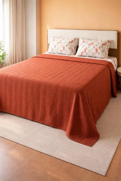 kiremit-200x230-cm-bella-home-cift-kisilik-pamuklu-petek-pike-takimi-474611