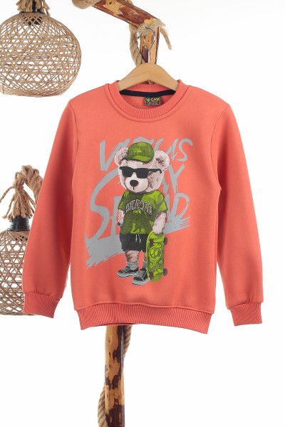 kiremit-8-12-yas-gozluklu-ayi-baskili-uc-ip-sardonlu-erkek-cocuk-sweat-139611