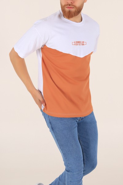 Kiremit A Counsel Of Perfectıon Baskılı Oversize Erkek Tişört 169681