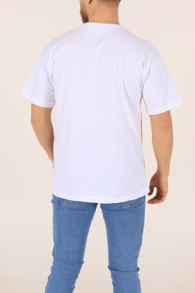 Kiremit A Counsel Of Perfectıon Baskılı Oversize Erkek Tişört 169681