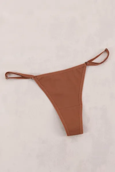 Kiremit Beli Ayarlanabilir Kadın Tanga Külot 415963