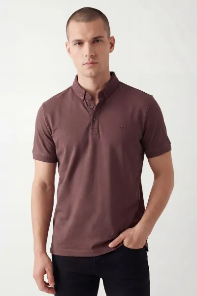 kiremit-dugme-detayli-polo-yaka-likrali-erkek-tisort-449337
