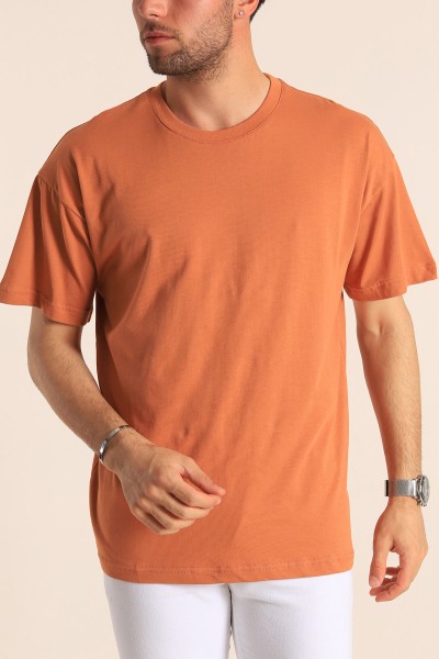 Kiremit Oversize Basic Erkek Tişört 184256
