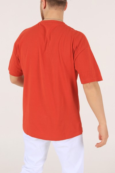 Kiremit Oversize Erkek Tişört 170989