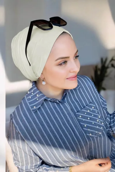 Kırık Beyaz 75x190 Düz Penye Şal 287355