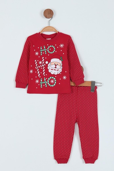 kirmizi-1-3-yas-ho-baskili-erkek-cocuk-pijama-takim-219281