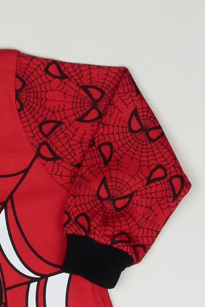 Kırmızı (1-3 Yaş) Örümcek Adam Baskılı Erkek Çocuk Pijama Takımı 90928