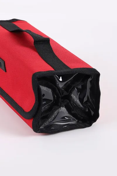 Kırmızı 10x25 Cm Stilo Kumaş 4 Gözlü Çantalı Kalem Kutu 441687