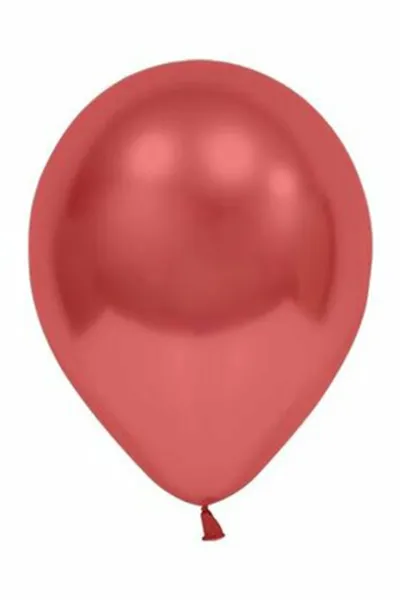 Kırmızı 12 İnç Krom Balon 10'lu 462956