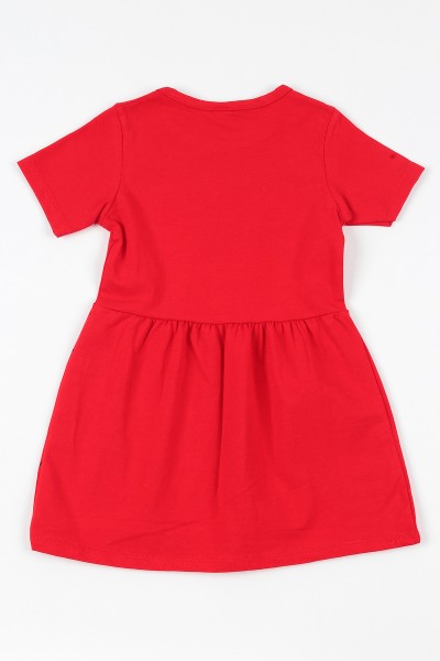 Kırmızı (2-10 yaş) Moschino Toy Baskılı Kız Çocuk Elbise 108646