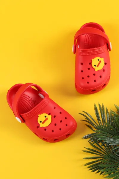 Kırmızı (22-25) Figürlü Eva Bebe Terlik & Sandalet 258823