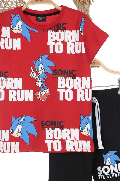 Kırmızı (3-10 Yaş) Born To Run Baskılı Erkek Çocuk Takım 171047