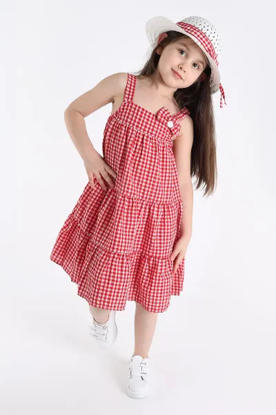 kirmizi-3-10-yas-fiyonklu-potikare-desen-sapkali-kiz-cocuk-elbise-341681
