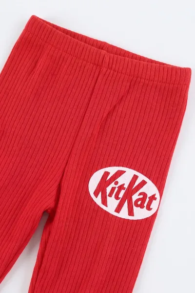 Kırmızı (3-12 Ay)Kit Kat Baskılı Şapkalı Bebek Takım 482242