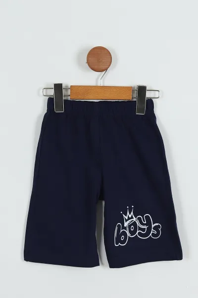 Kırmızı (3-6 Yaş) Boy Baskılı  Şortlu Erkek Çocuk Takım 254495