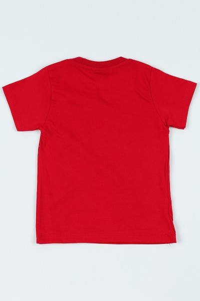 Kırmızı (3-7 yaş) Baskılı Erkek Çocuk Tişört 108147