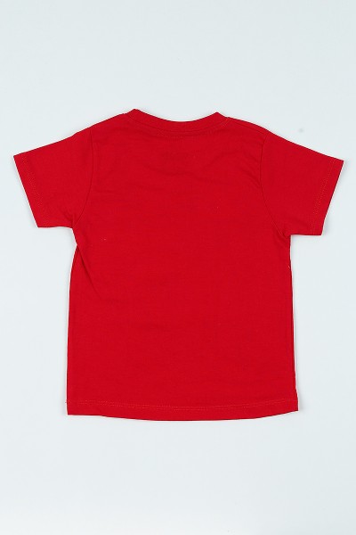 Kırmızı (3-7 Yaş) Cmk Baskılı  Erkek  Çocuk Tişört 108216